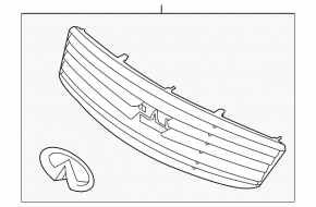 Grila radiatorului pentru Infiniti G35 4d 06-09