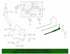 Поводок дворника левый Subaru Impreza 17-23 GK
