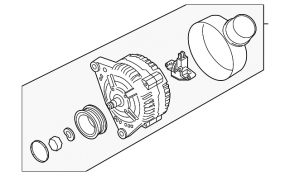 Генератор Audi A6 C7 16-18 2.0T 180 Amp, Valeo