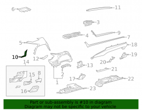 Bandă decorativă față stângă Lexus ES 19-22 argintie