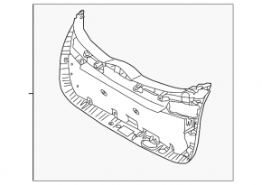 Обшивка двери багажника нижняя Hyundai Tucson 22-26 черная