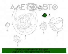 Кнопки мультимедиа на руле правые Ford Focus mk3 11-14 дорест, тип 1