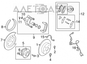 Суппорт в сборе задний правый Mazda CX-7 06-11