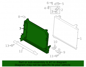 Cadru radiator Land Rover Range Rover Velar 18-20 2.0T, 3.0T, 5.0T cu deflector inferior