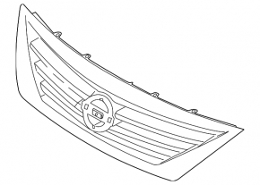 Решетка радиатора grill с значком Nissan Versa 15-19 usa рест
