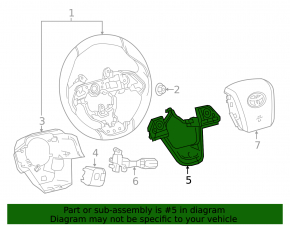 Кнопки управления на руле Toyota Prius 50 16-18