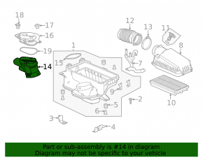 Воздухоприемник Acura TLX 21-25 2.0