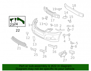 Площадка переднего номера Lexus GS350 GS450h 08-11
