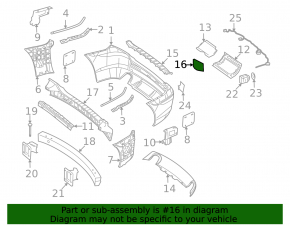 Capac cârlig remorcare bara spate Mercedes Clasa R W251 06-13