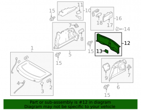 Накладка проема багажника Mazda3 MPS 09-13
