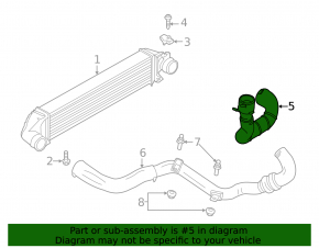 Патрубок правый Lincoln MKC 15-19 2.3T, 15-16 2.0T 3 части