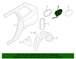 Корпус лючка бензобака Volvo XC60 18-26 T5, T6, B5, B6
