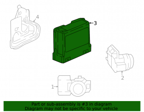 PARKING SENSOR CONTROL MODULE Honda CRV 20-22