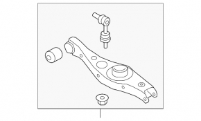 Рычаг нижний под пружину задний левый Kia Sorento 10-15 FWD