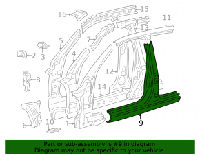 Стойка кузова центральная правая Lexus IS200 IS300 99-05