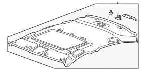 Обшивка потолка Honda Accord 13-15 беж