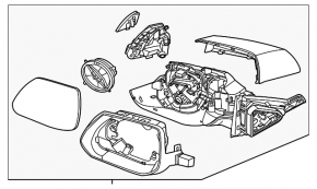 Oglindă laterală stânga Kia Niro 23-26 EV. Nepliabilă, cu sistem de blocare pentru copii