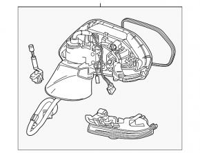 Зеркало боковое правое в сборе Toyota Camry v70 18-24 BSM