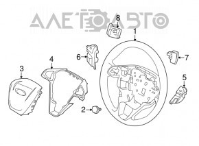 Кнопки управления на руле правые Ford Edge 15-18