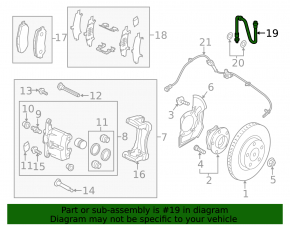 Шланг тормозной передний левый Mazda CX-5 17-25 2.5