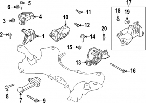 Подушка двигателя правая Hyundai Santa Fe 24-26 HEV, 2.5