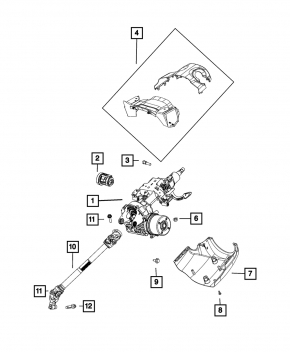 Volan cardanic Jeep Compass 17-