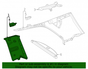 Ornament montant spate stânga, față geam Mercedes X167 GLS 450 580 20-26 bej