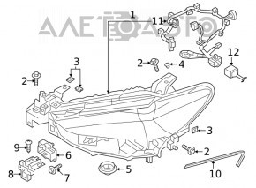 Фара передняя правая Mazda 6 18-21 usa LED под AFS