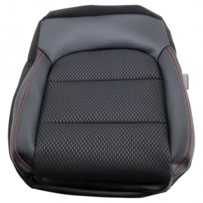 Водительское сидение Ford Escape MK4 23-26 с airbag, электрическое, комбинированное черное с красной строчкой