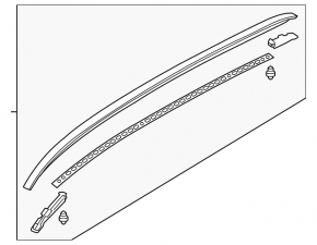 Sina longitudinala stanga Volvo XC60 18-23 crom mat