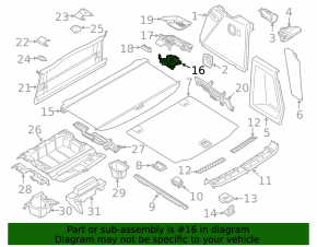 Замок шторки багажника левый BMW X3 G01 18-21