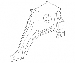Aripa din spate, partea dreapta, aripi de un sfert, Lexus UX200 UX250h 19-