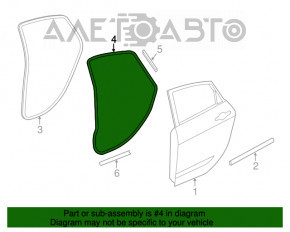 Garnitura ușii din spate stânga pentru Dodge Dart 13-16