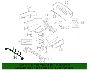 Cablaj bara spate pentru senzorii de parcare Mercedes Clasa E W212 10-13 AMG pachet