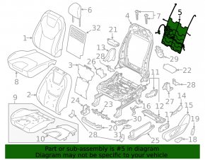 Поясничный подпор водительского сиденья Ford Edge 15-24
