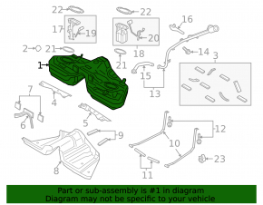 Топливный бак Ford Mustang mk6 18-23