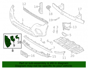 Решетка переднего бампера правая Mazda CX-70 25-26