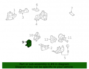 Подушка двигателя передняя Toyota RAV4 06-12 3.5