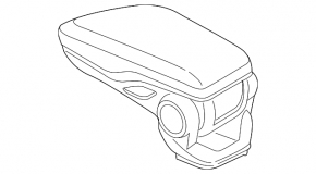 Consola centrală cu cotieră și suporturi pentru pahare pentru BMW X1 F48 16-19 în culoarea neagră-bej oyster