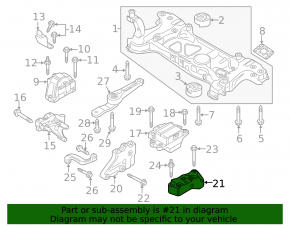 Кронштейн кпп VW Golf 15-19 1.8T