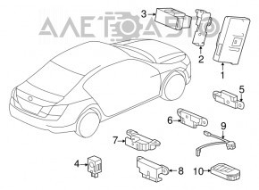 Ключ Honda Civic X FC 16-21 4 кнопки