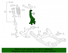 Цапфа передняя правая Lexus IS250 IS300 IS350 06-13 AWD