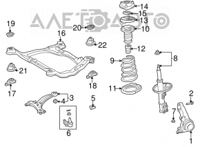 Suport amortizor față stânga Toyota Solara 2.4 04-08