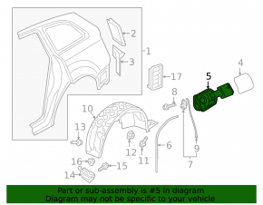 Корпус лючка бензобака Audi Q7 16-26