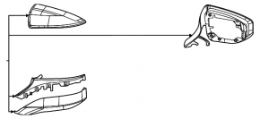 Крышка бокового зеркала правого Lexus IS300 IS350 21-25 белый 083