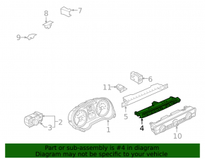 Панель переключателей Audi A3 8V 15-16 4d без парктроников, без drive select