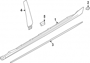 Порог правый Audi A5 F5 20-25 5D