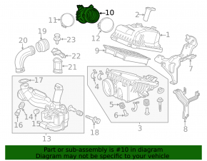 Воздуховод на коллектор Acura ILX 13-15