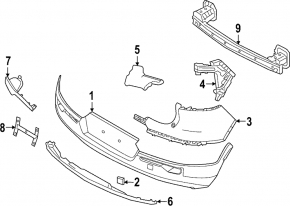 Бампер задний нижняя часть Volvo C40 23-24