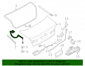 Петля крышки багажника правая BMW 5 G30 17-23